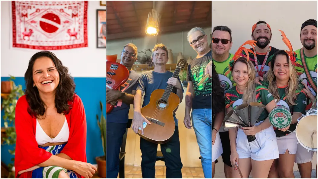 Samba da Gabi, Pantico Rocha Trio e Bloco Unidos da Cachorra fazem o 