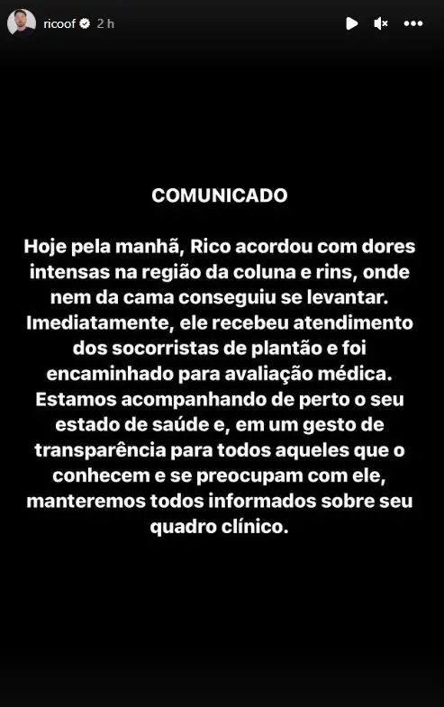 Comunicado de Rico Melquiades