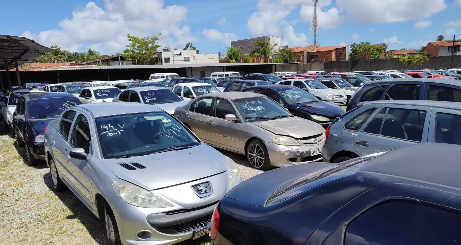 Carros recolhidos pelo Detran