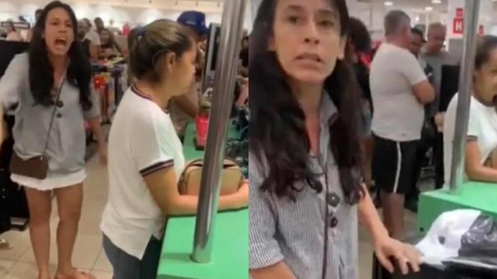 Montagem de vídeo em que mãe se revolta após não receber atendimento