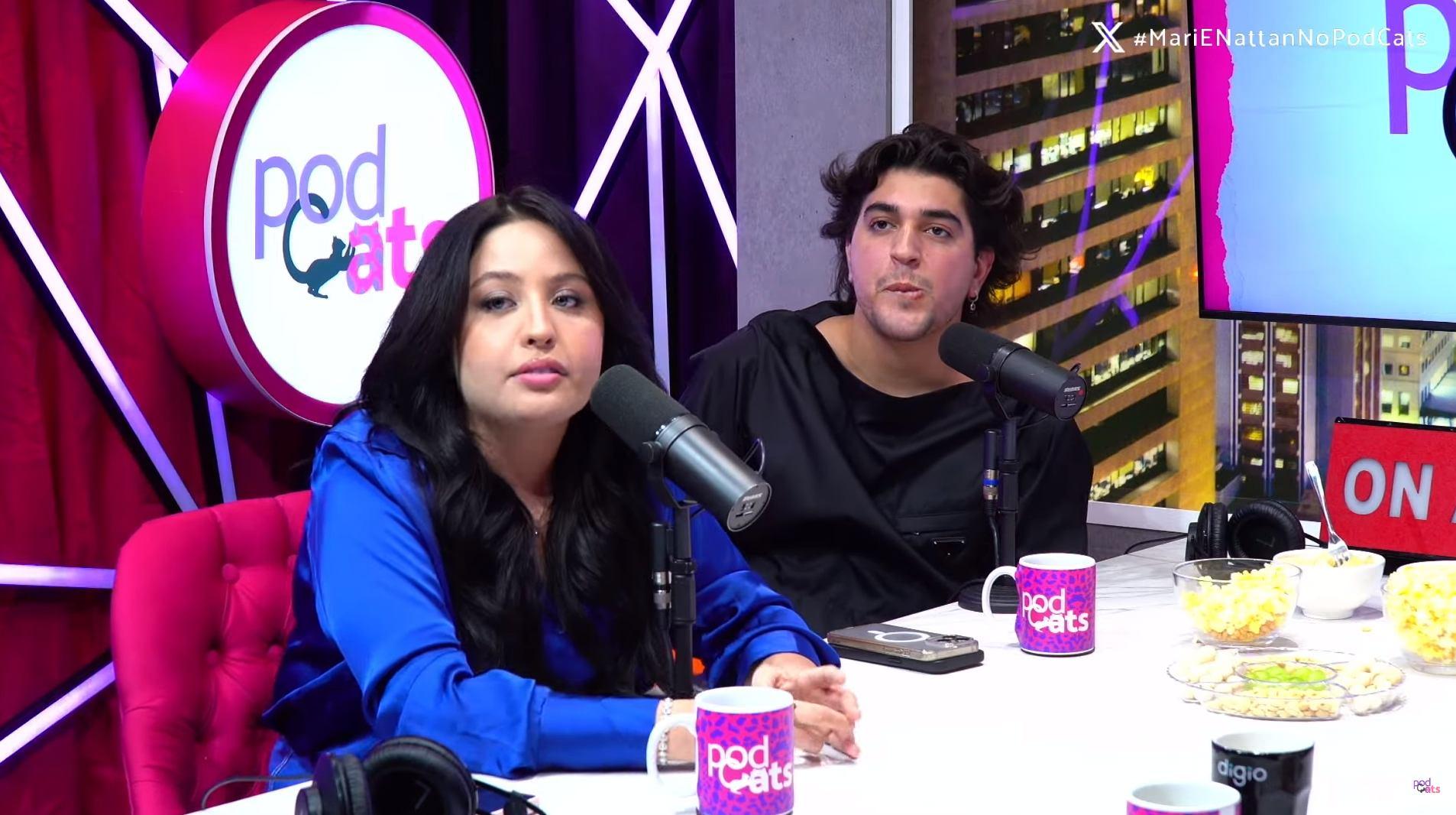 mari fernandez e nattanzinho em podcast