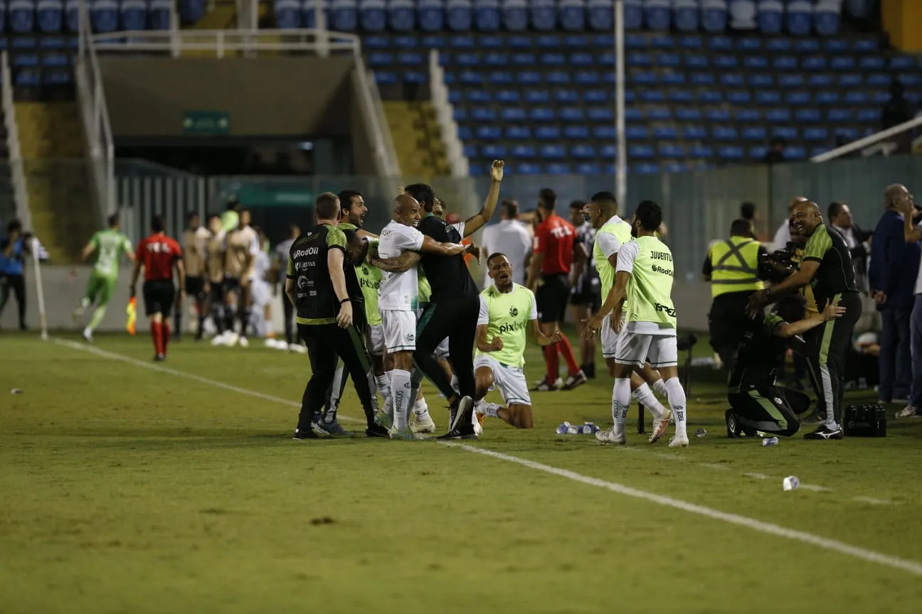 Juventude comemorou bastante os dois gols na reta final da partida.