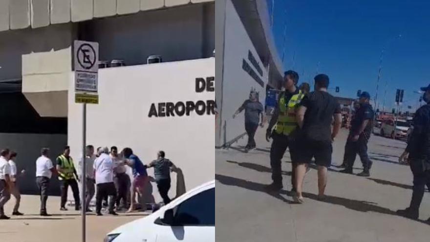 Montagem de confusão no Aeroporto de Fortaleza