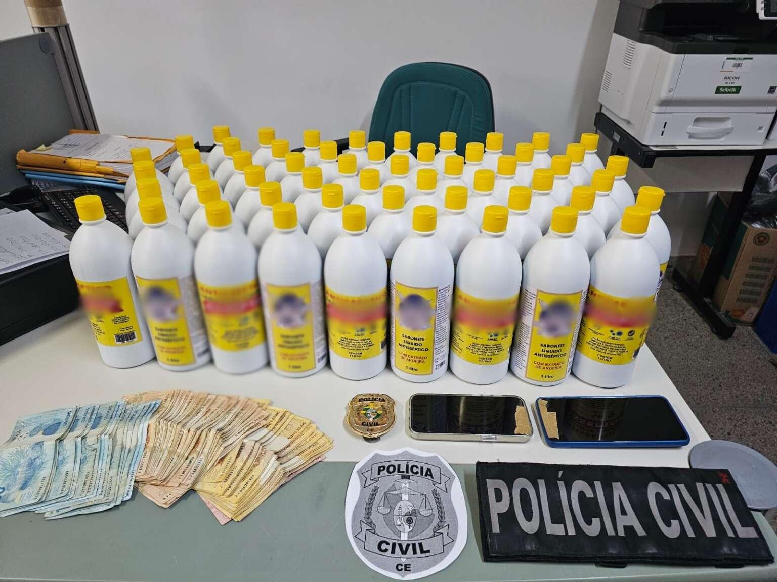 produtos de higiene e cosméticos falsificados são apreendidos no bairro Centro, em Fortaleza