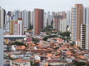 Vista aérea de parte da cidade de Fortaleza