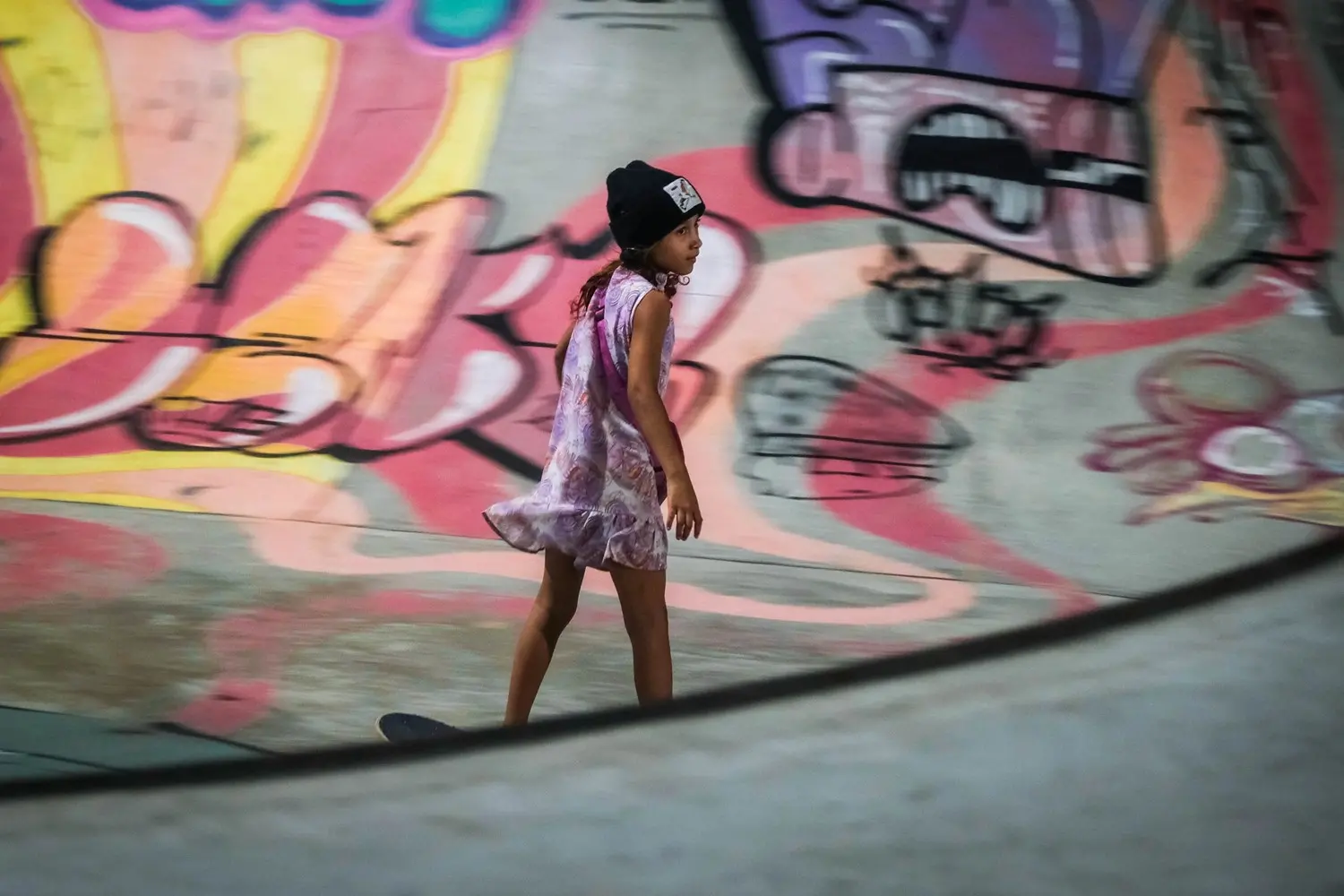 Skate Park começa a ter mais movimento após o pôr do sol