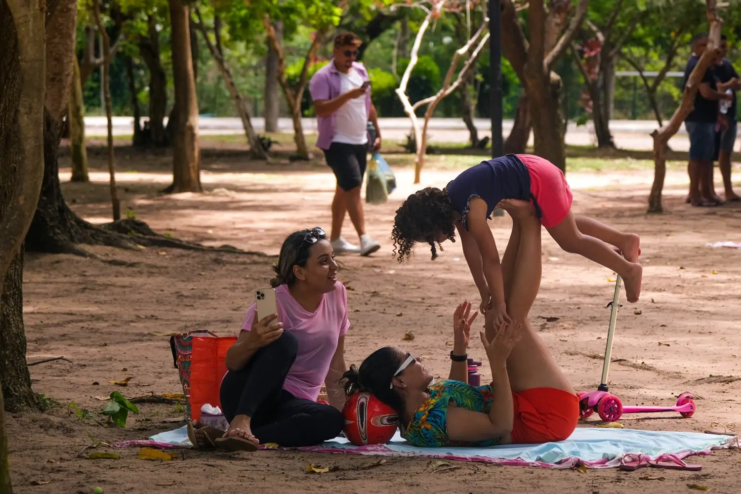 Área costuma reunir famílias aos fins de semana