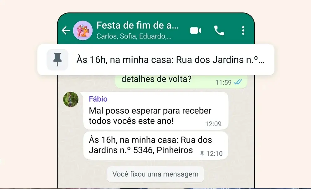 Aplicativo permite fixar mensagem em chats; veja como usar