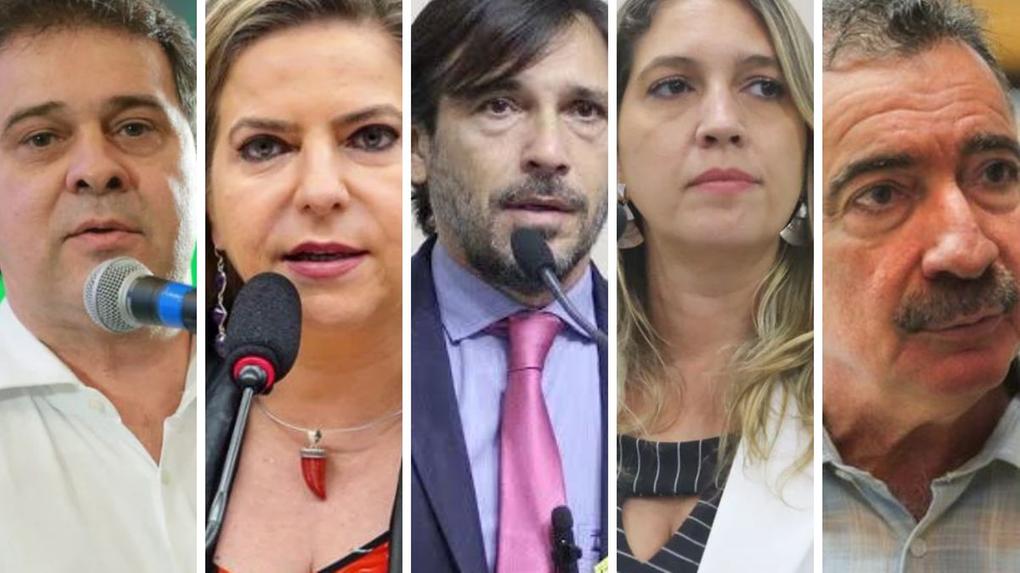 Pré-candidatos do PT: Evandro Leitão, Luizianne Lins, Guilherme Sampaio, Larissa Gaspar e Arthur Bruno