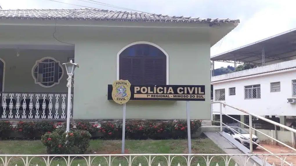 fachada da delegacia de polícia de mimoso do sul, onde caso de estupro contra criança é investigado no espírito santo