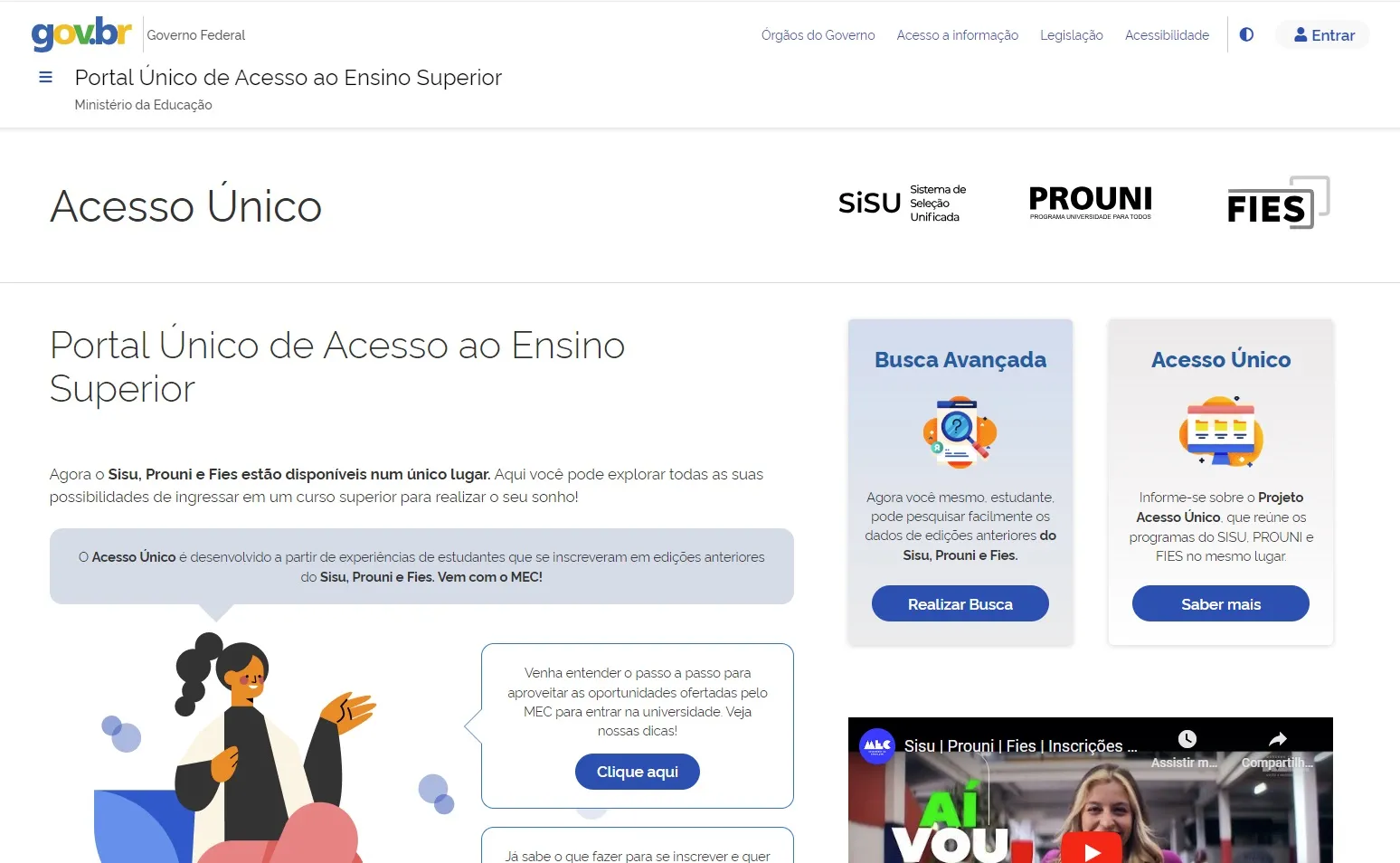 Inscrições serão abertas em janeiro no Portal Único de Acesso ao Ensino Superior