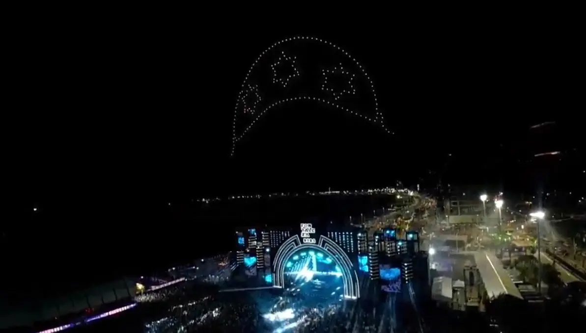 Show de Alok com drones no Reveillón de Forteleza
