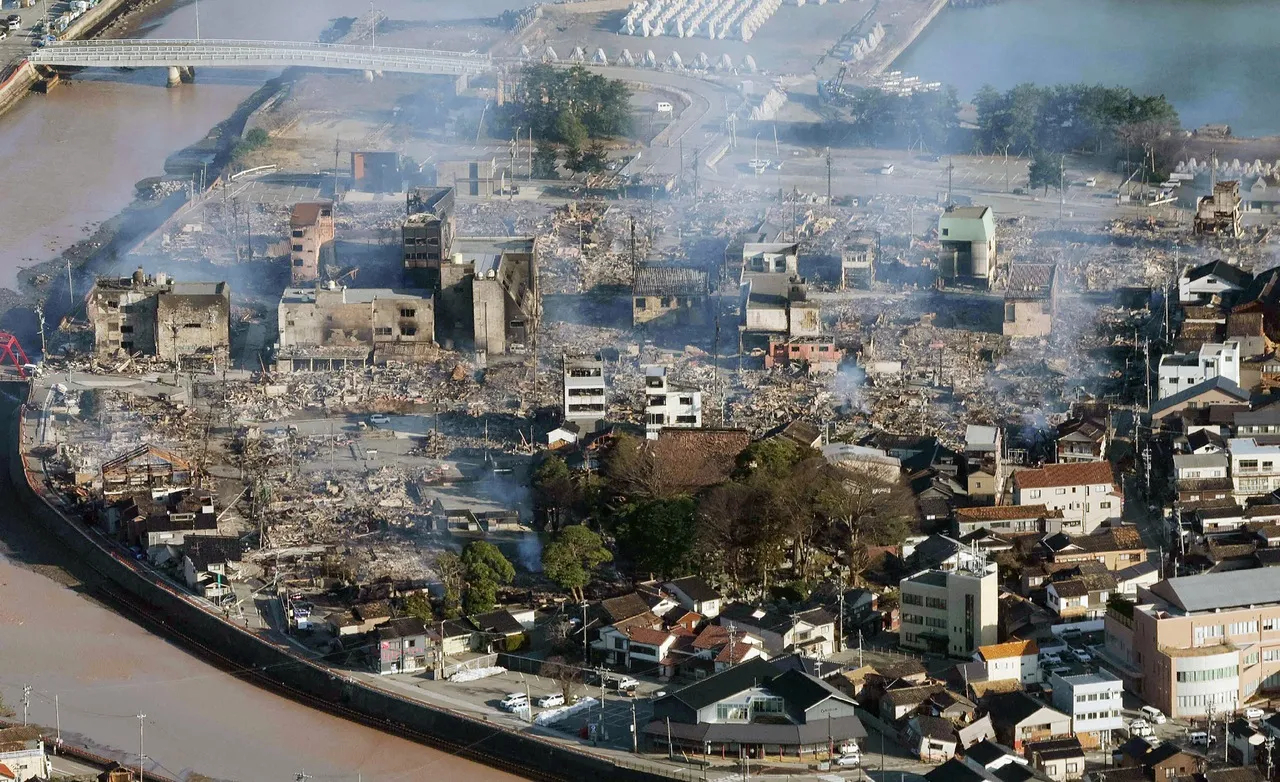 Diversos incêndios foram registrados após a série de terremotos