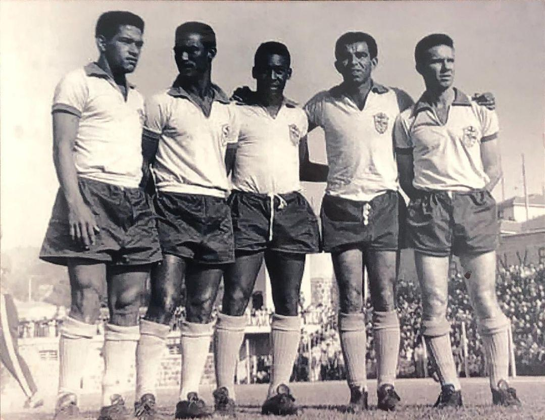 Garrincha, Didi, Pelé Vavá e Zagallo na Copa de 1962