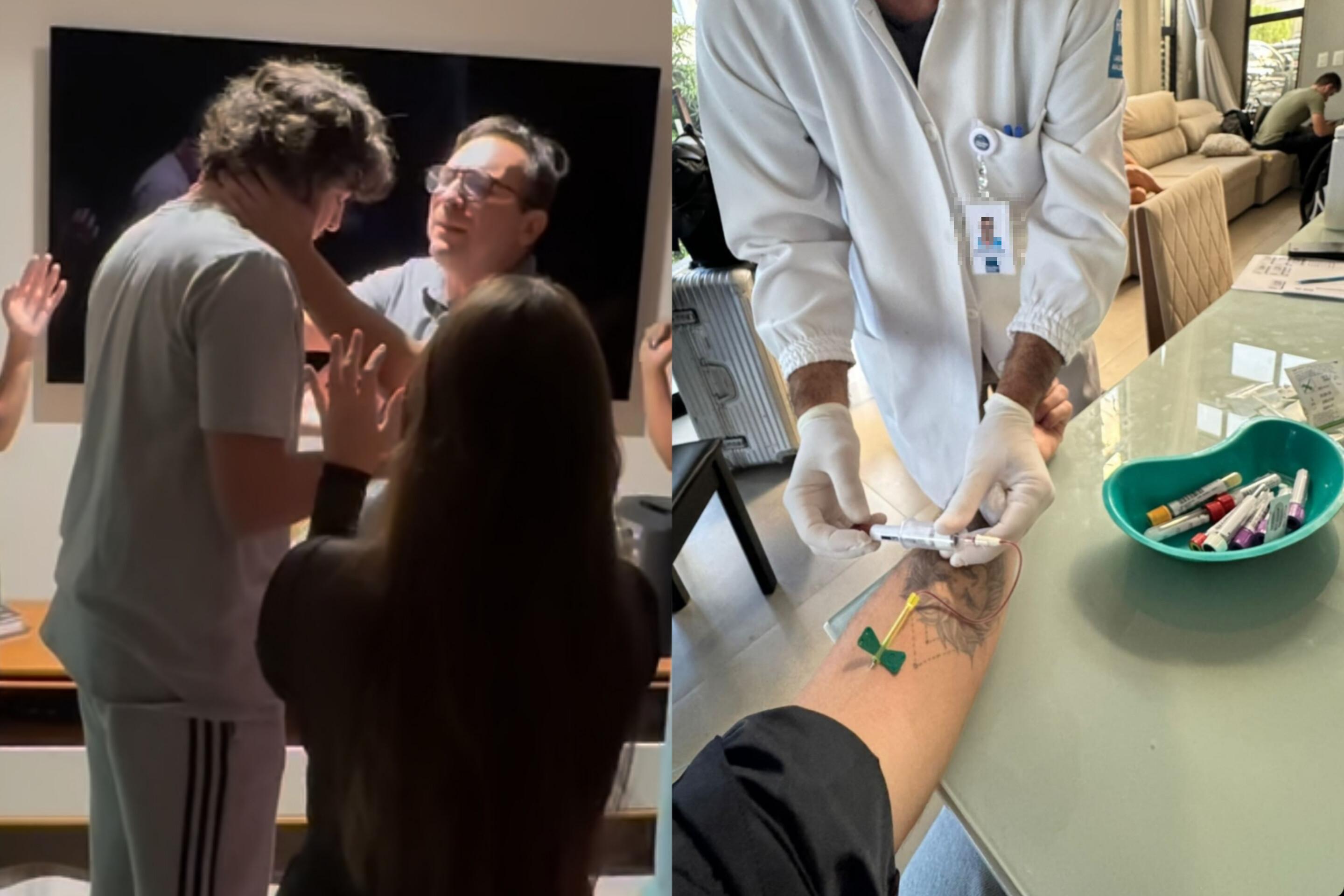 Cantor postou culto e bateria de exames realizados em casa