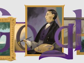 Doodle do Google em homenagem ao pintor francês Louis Joseph César Ducornet, exibido em 10 de janeiro de 2024. Conheça Louis Joseph César Ducornet, pintor homenageado pelo Google nesta quarta-feira (10)