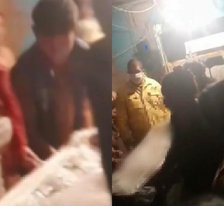 Montagem de velório de mulher