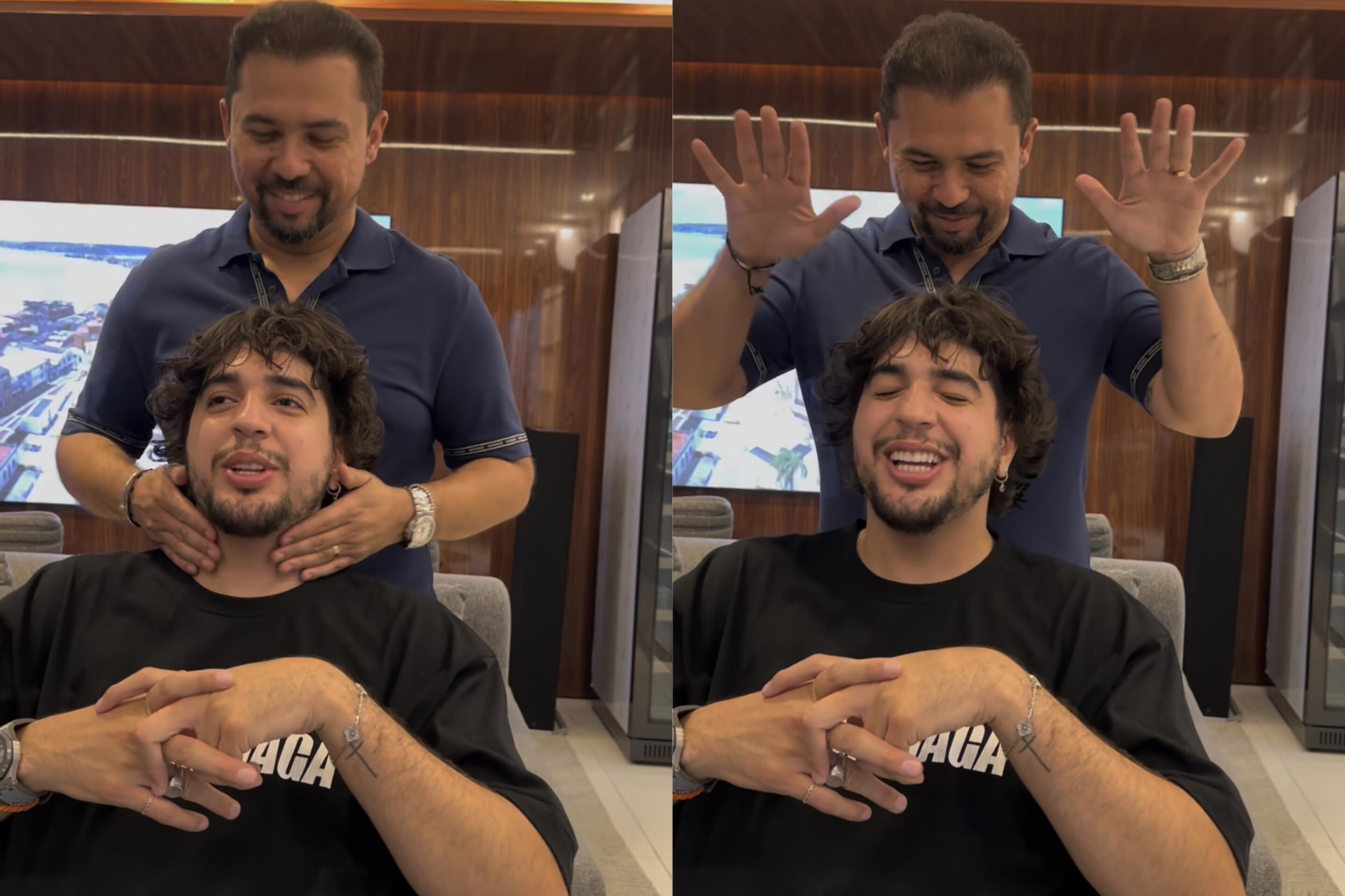 Nas redes sociais, Xand Avião já apareceu em momentos de descontração cuidando de Nattan