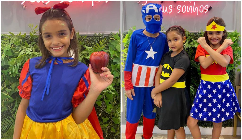 Fantasias de princesas e super-heróis seguem fazendo sucesso entre os pequenos