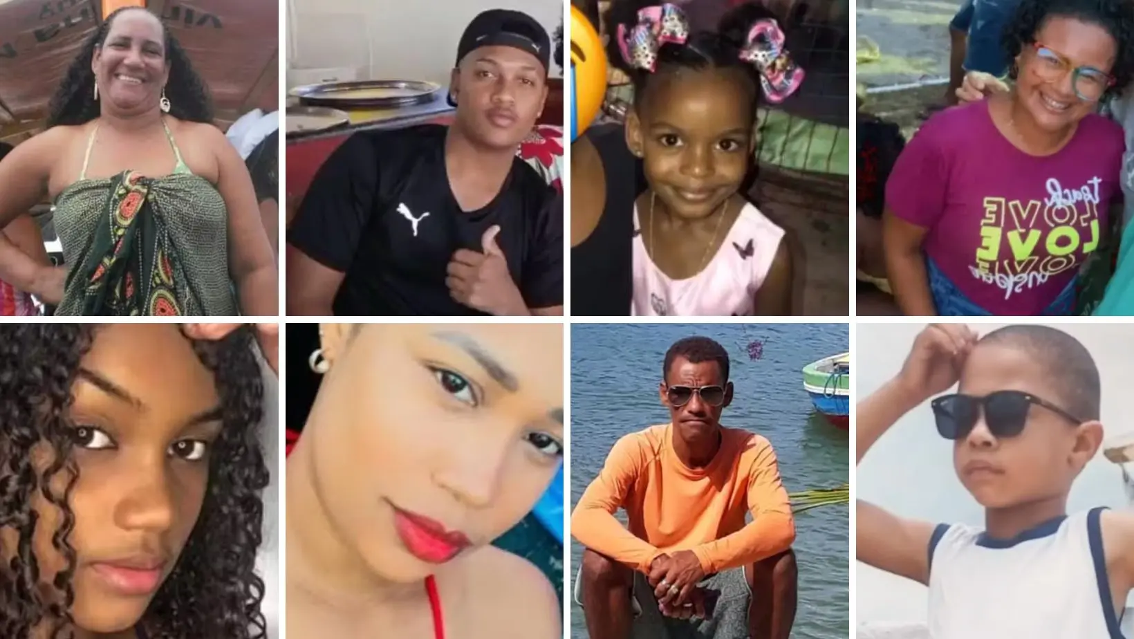 Montagem de vítimas de naufrágio Bahia