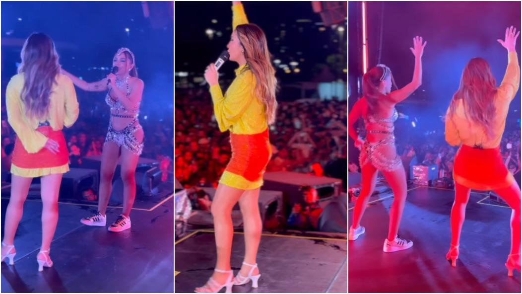 Montagem de Claudia Leitte e Anitta