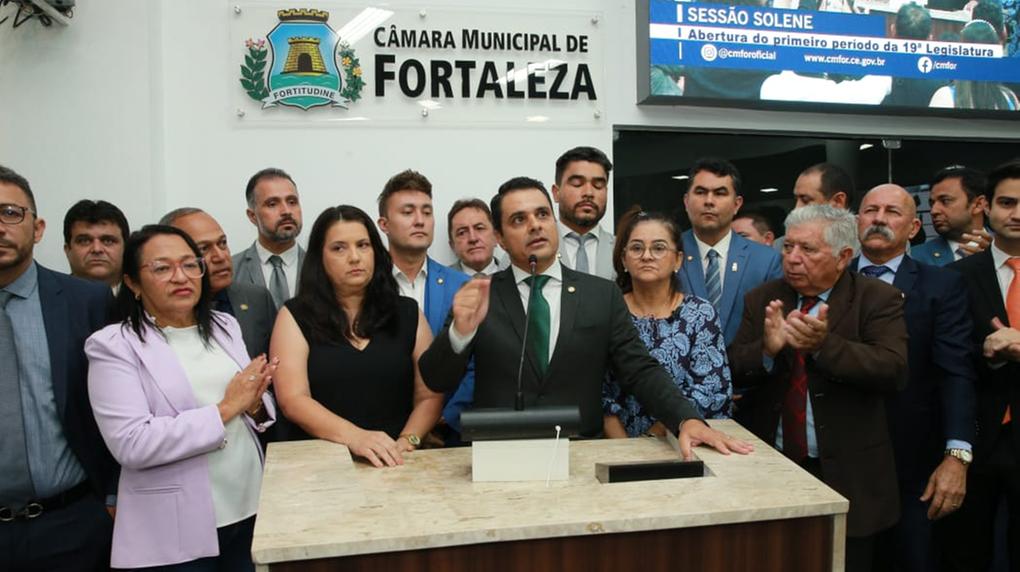 Presidente da Câmara Municipal de Fortaleza, Gardel Rolim, após tumulto na sessão de abertura do ano legislativo