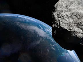 Asteroide se aproximando do planeta Terra. Asteroide do tamanho de prédio com mais de 100 andares passa próximo à Terra nesta sexta-feira (2)
