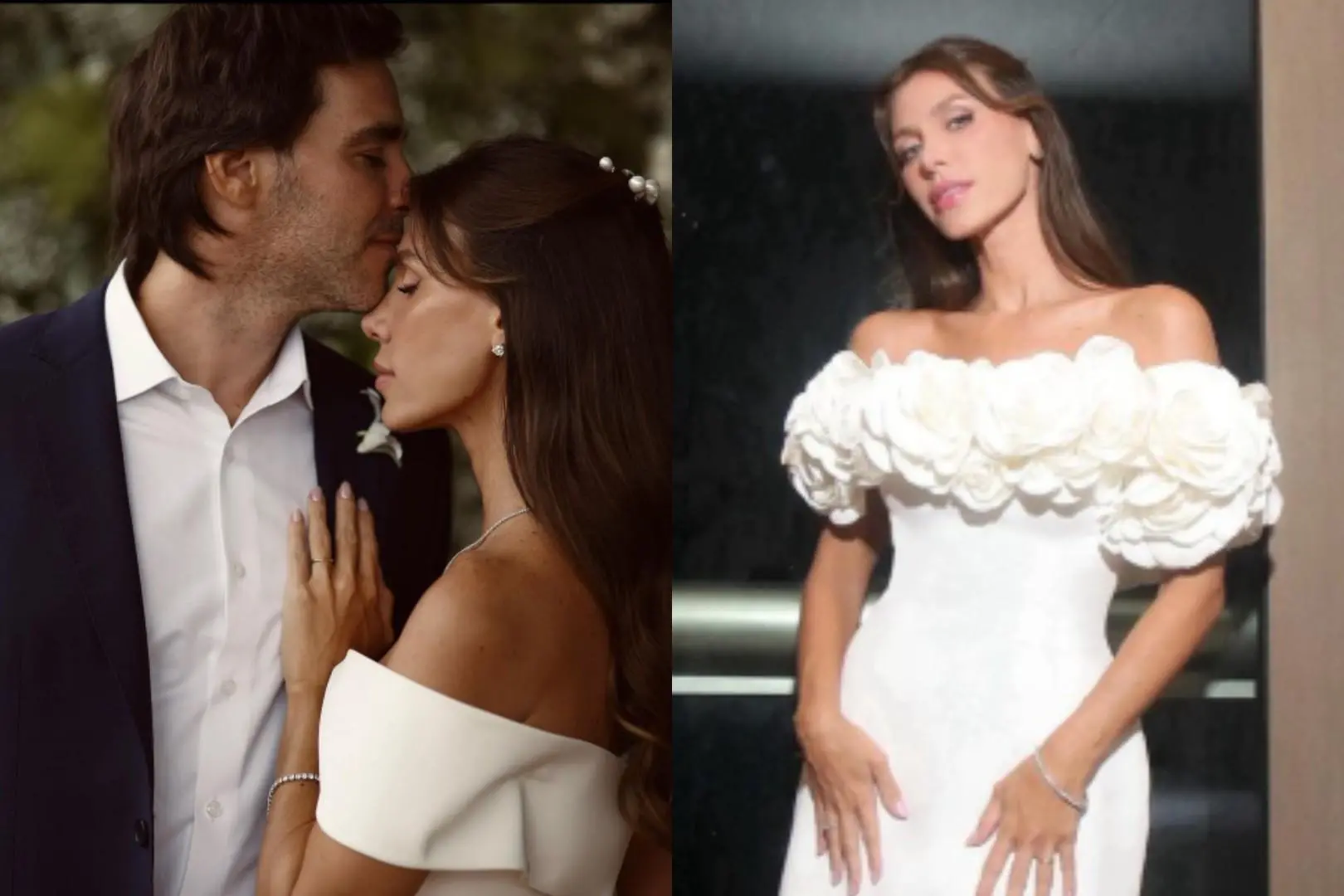 Influenciadora mostrou vestido e momento de bastidor com noivo em rede social