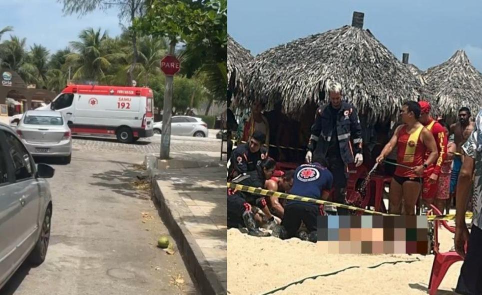 Montagem de crime ocorrido na Praia do Futuro