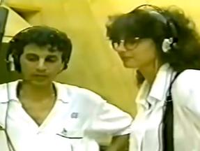 Caetano Veloso e Simone na gravação de 