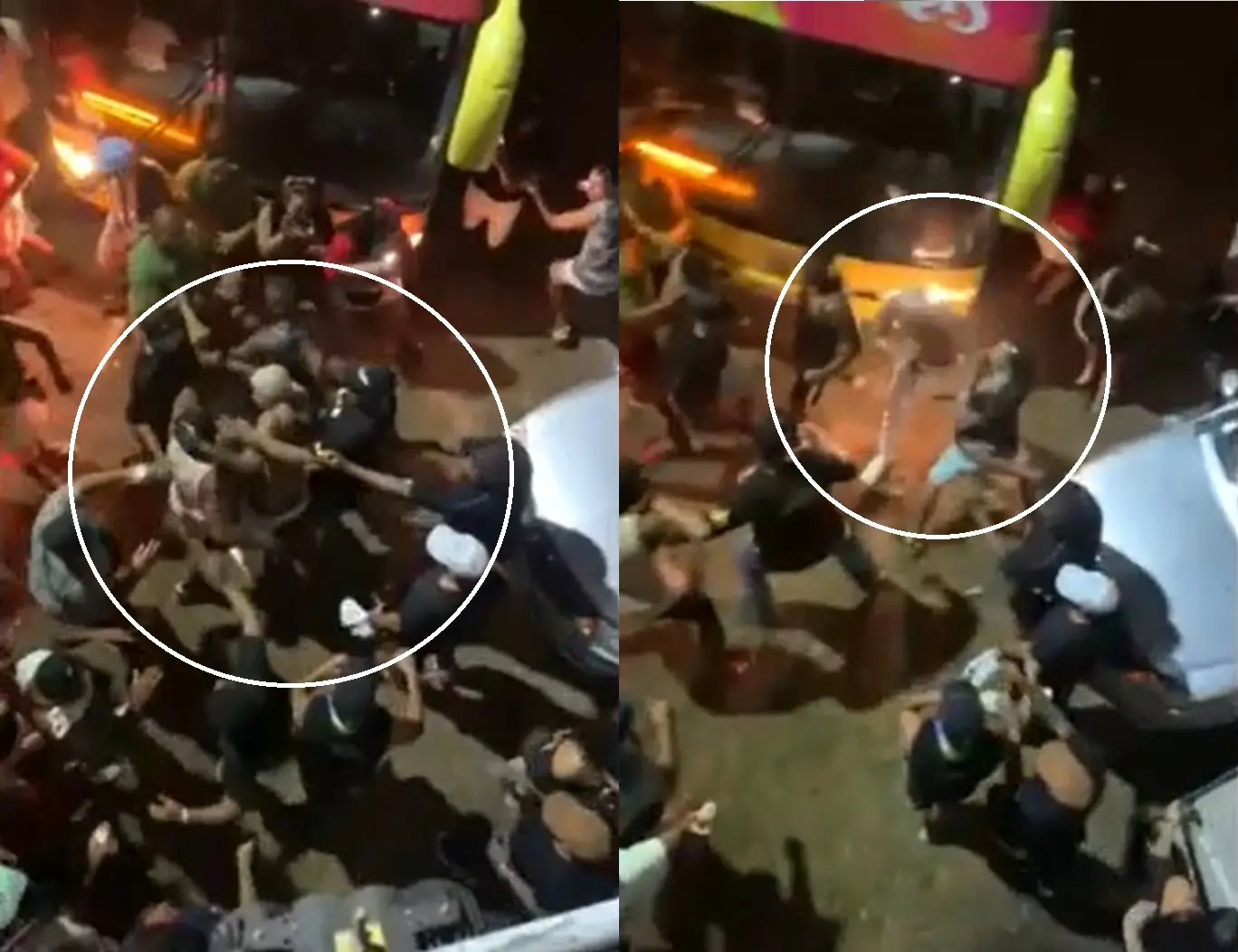 Multidão cercou cantor em saída de evento