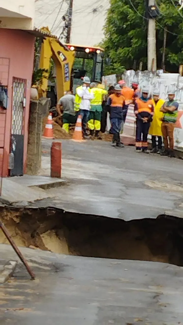 Moradores foram surpreendidos por forte chuva durante o Carnaval