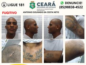 SAP divulgou a identificação e fotografias do preso que fugiu, para ajudar no seu reconhecimento