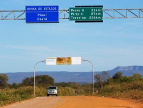 Divisa do Ceará com Piauí no município de Cachoeira Grande