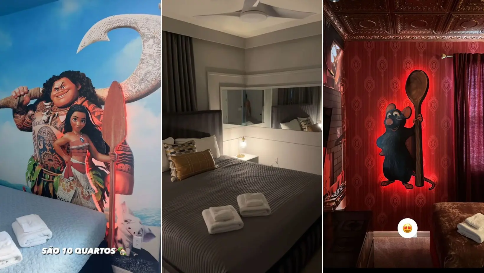 Quartos da mansão de Nattan em Orlando