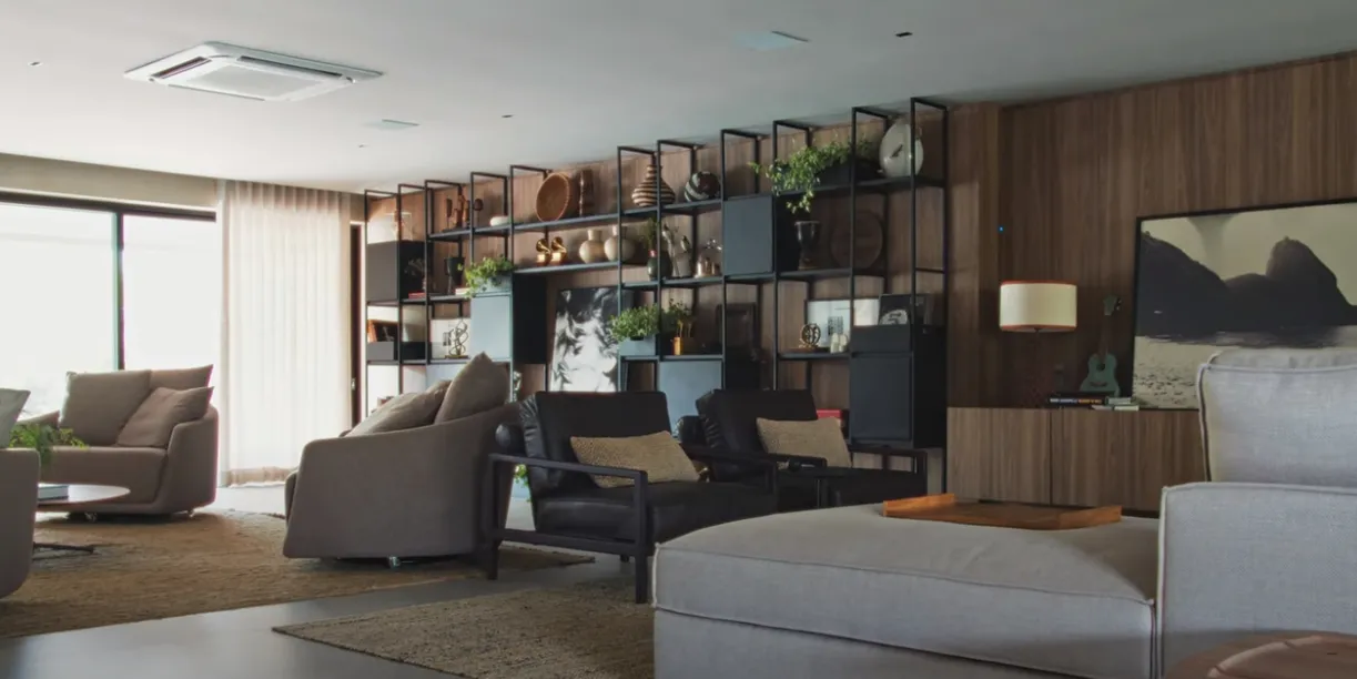 Sala de estar da casa de Paola Oliveira