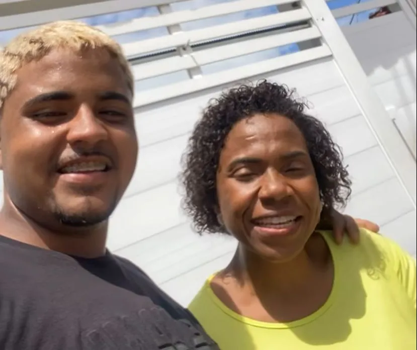 Marcos e Berlandia se reencontraram nesta quinta-feira (22) e publicaram nas redes sociais