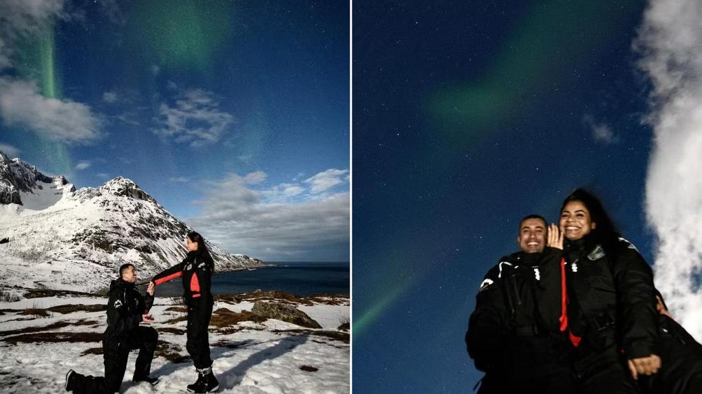 Lexa é pedida em casamento por Ricardo Vianna durante a aurora boreal, na Noruega