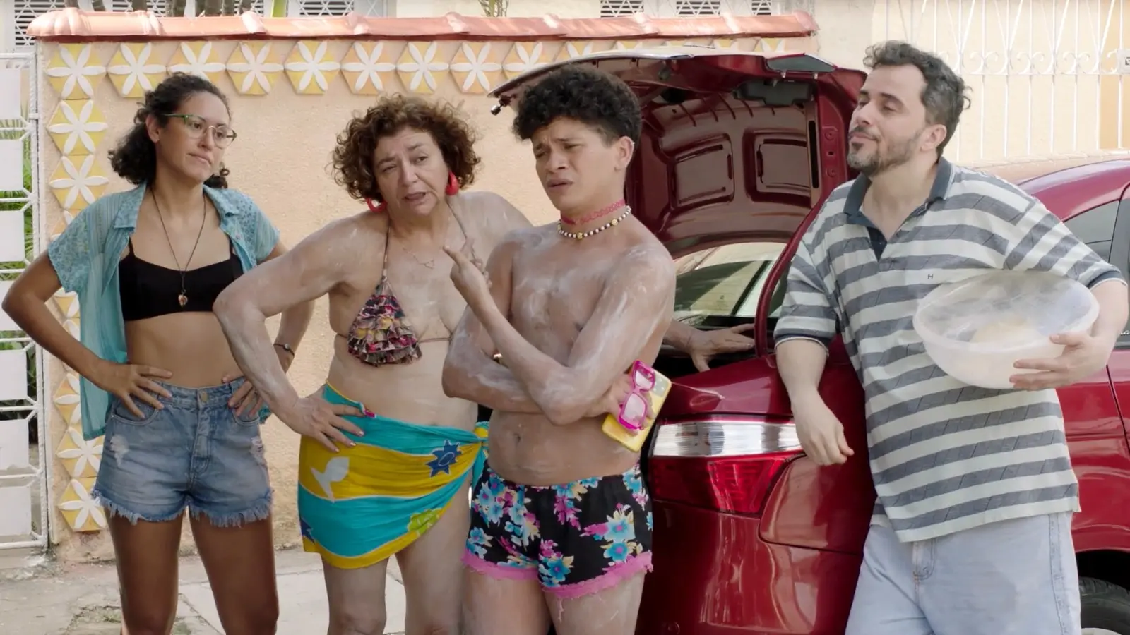 Parte do elenco em cena: Bruna Pessoa, Fabíola Liper, Lucas Cavalcante e Rafael Martins