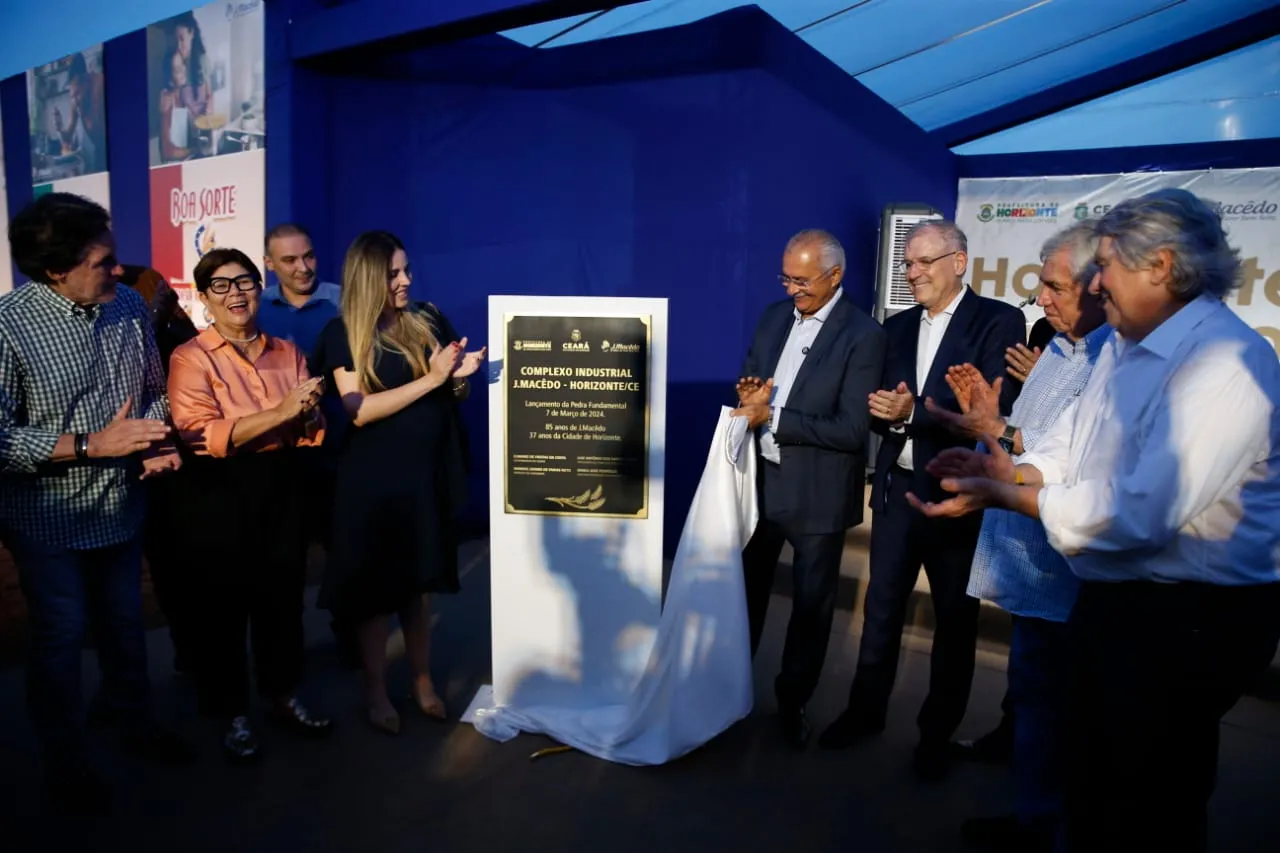Lançamento da pedra fundamental da unidade industrial do Grupo J Macêdo em Horizonte