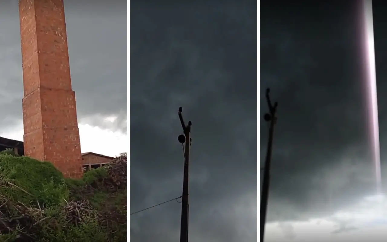 Queda de raio no interior