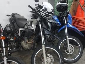 Motocicletas recuperadas pela Polícia