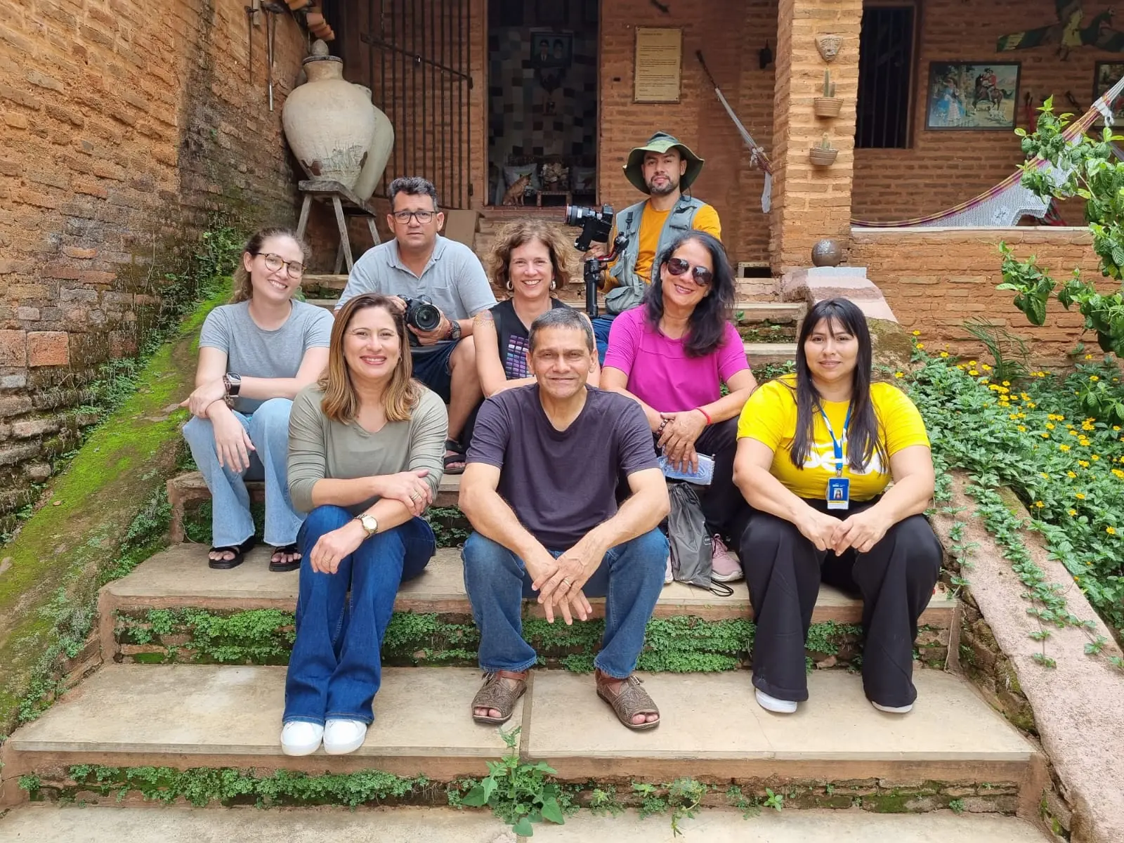 Parte da equipe de produção do programa no Cariri