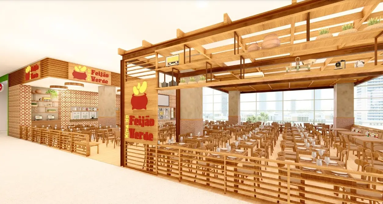 Planta do restaurante Kina do Feijão Verde