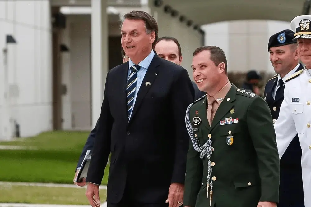 Bolsonaro tirando a máscara durante a pandemia de Covid