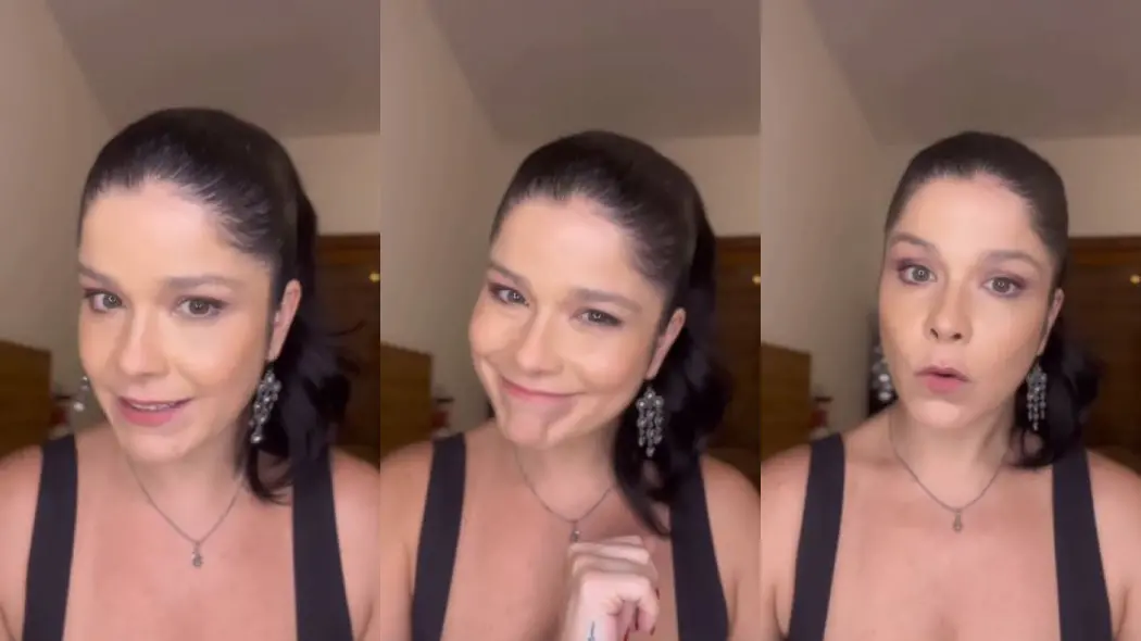 montagem com frames de samara felippo em vídeo publicado nas redes sociais