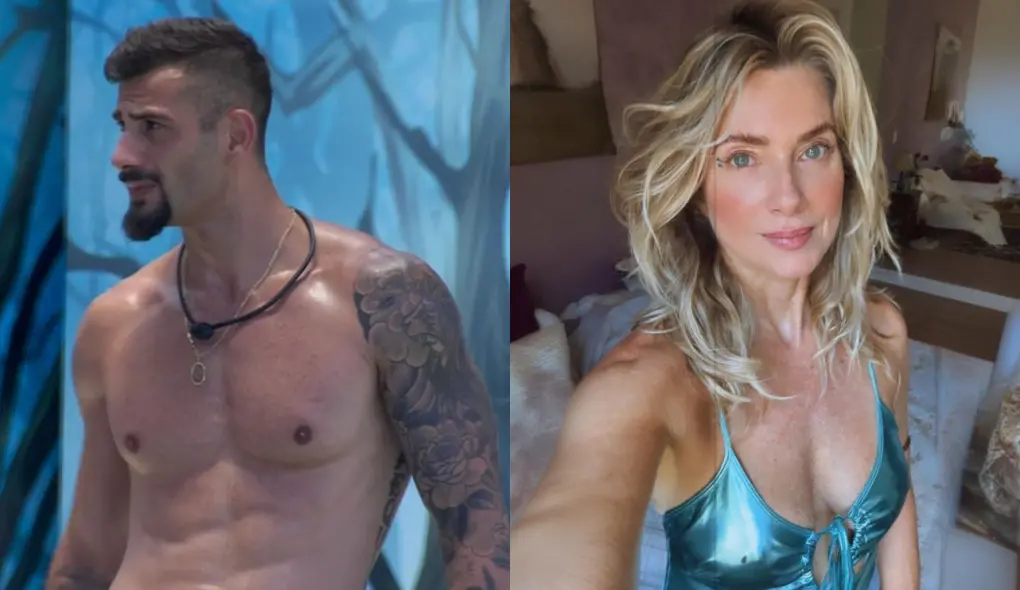 montagem com fotos de nizam e leticia spiller