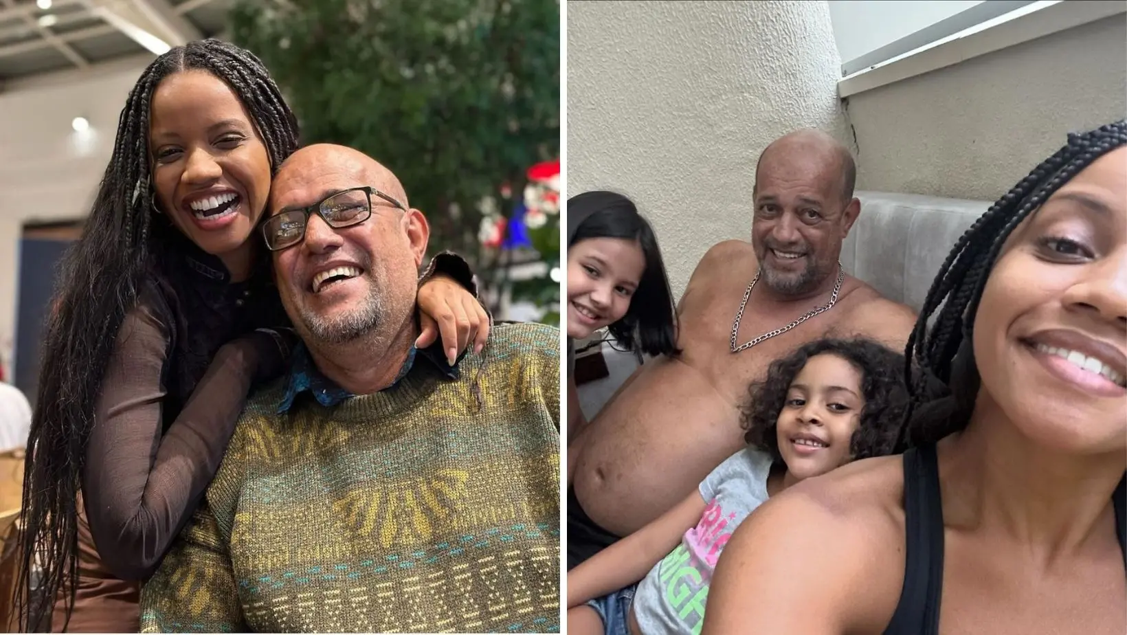 Thamara Térez e pai Wanderley Tavares