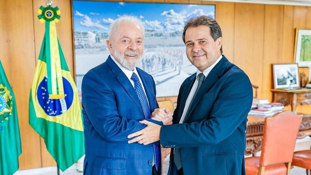 Encontro de Lula com Evandro, em Brasília, no final de 2023, quando o deputado trocou o PDT pelo PT