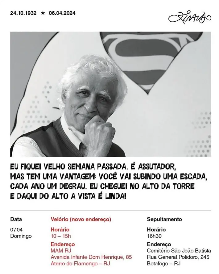 Anúncio dos atos fúnebres